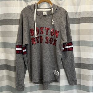 Victoria’s Secret Pink 5th and Ocean Clothing MLB Collab Sequin Red Sox Hoodie